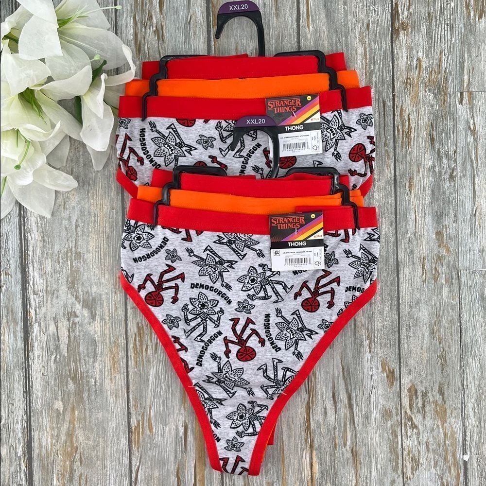 Stranger Things Halloween Thong Panties Underwear 2, 3-Packs Size XXL